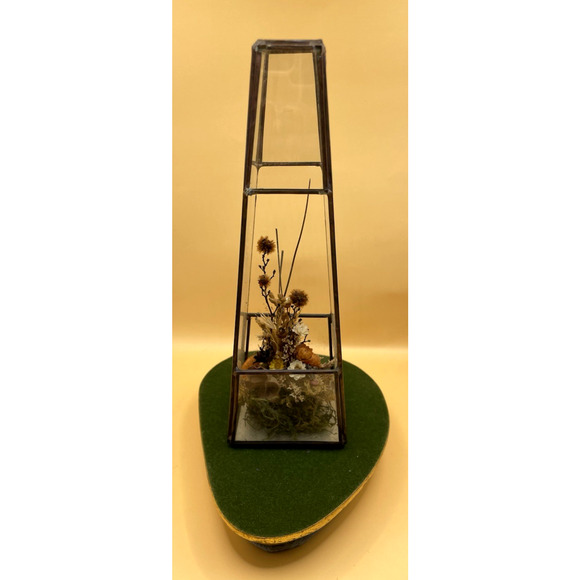 Vintage Faux Dry Flower Terrarium Table Top Decoration - Picture 2 of 11